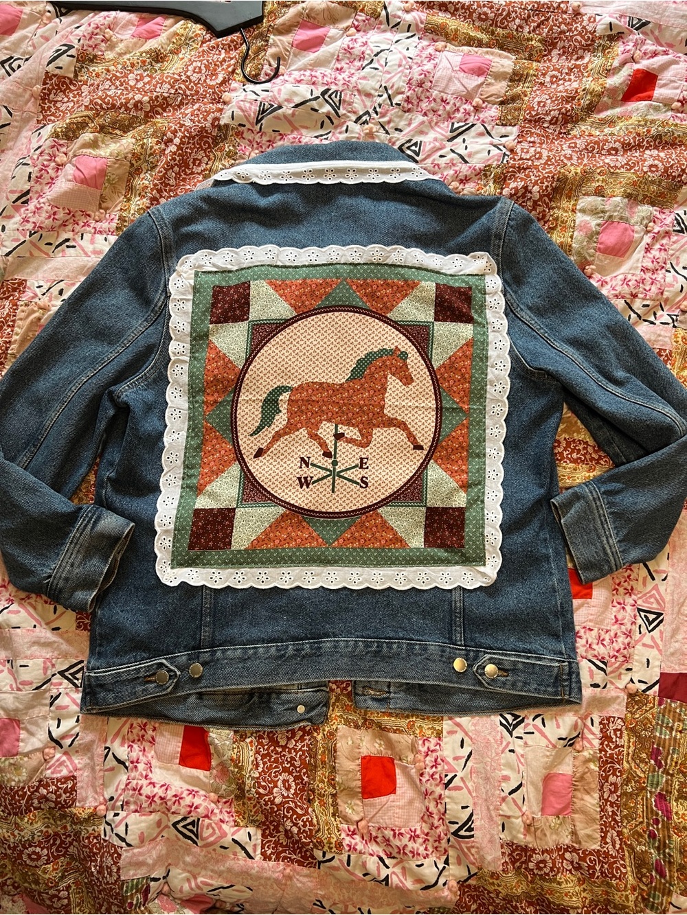 Upcycled H&M Denim Oversized Trucker Jacket M - Picture 9 of 9